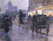 Childe Hassam Horse Drawn Coach at Evening china oil painting artist